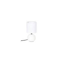 Atmosphera, Createur D'Interieur Lampe de chevet boule - Blanc strié - Atmosphera