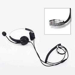 Acheter GUPBOO 4 broches RJ9 centre d'appel mains libres suppression du bruit casques binauraux filaires casque Bluetooth avec micro pour bureau d'imprimante à jet d'encre