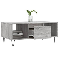 Avis vidaXL Table basse Sonoma gris 90x50x36,5 cm Bois d'ingénierie