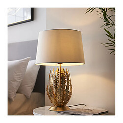 Endon Lampe de table Delphine Acier,tissu Feuille d'or,tissu de coton ivoire 1 ampoule 55cm