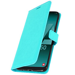 Avizar Housse Samsung Galaxy A50 Étui Portefeuille Fonction Support bleu turquoise