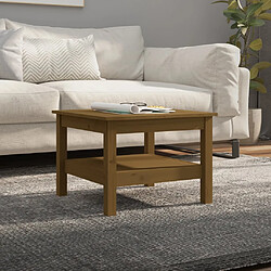 ComfortXL Table Basse Marron Miel 55x55x40 Cm Bois Massif De Pin