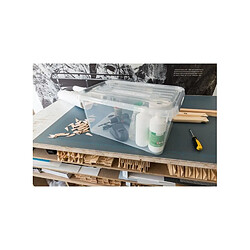 Keter CURVER | Lot de 3 handy box - 50L, TRANSPARENT, 60x40x40,9 cm