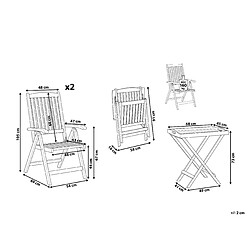 Avis Beliani Ensemble pour bistro JAVA Bois Bois clair