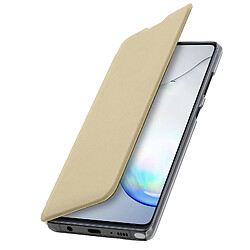 Avizar Housse Samsung Galaxy Note 10 Lite Portefeuille Intégral Clapet Porte-carte Or