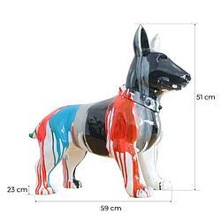 Figurine Bull Terrier Kuatéh Shae 59x23x51 cm Multicolore