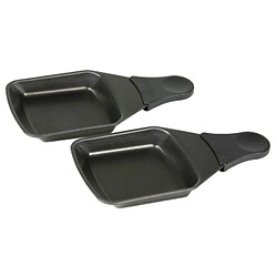 2 coupelles carrées anti-adhesives pour appareil à raclette - xa400202 - TEFAL 