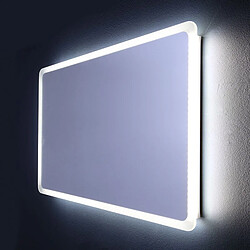 Kiamami Valentina MIROIR DE SALLE DE BAIN ÉCLAIRÉ AVEC LED ANGLES ARRONDIS 60 X 120 CM DALLAS