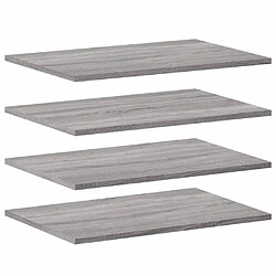 vidaXL Étagères murales 4 pcs sonoma gris 60x40x1,5 cm bois ingénierie