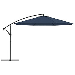 Helloshop26 Parasol meuble de jardin en porte-à-faux 3,5 m bleu 02_0008603