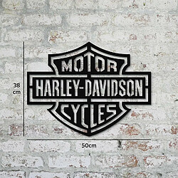 DEKORY Harley Davidson Décoration Murale en Métal, Décoration de garage - 50x38 cm