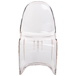 Beliani Chaise de salle à manger Set de 4 Transparent VASIA pas cher