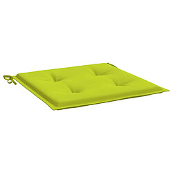 Acheter vidaXL Coussins de chaise de jardin lot de 2 vert vif 50x50x3 cm