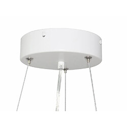 Vente-Unique Suspension LED en métal et aluminium - D. 45 cm - Blanc et naturel - DERRY pas cher