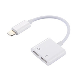 Wewoo Adaptateur blanc pour iPhone X / 8 et 8 Plus / 7 7 plus Lightning mâle à femelle chargeur audio Lightning , support iOS 10.3.1 ou ci-dessus téléphones fonction d'appel,