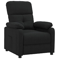 vidaXL Fauteuil inclinable Noir Tissu