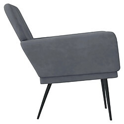 Avis vidaXL Fauteuil Gris foncé 62x79x79 cm Velours