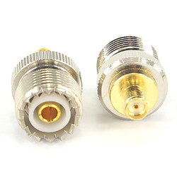 2 Pcs RF Adaptateur Coaxial SO239 SMA Femelle à Femelle UHF SO239 Antenne Connecteur pas cher