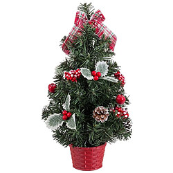 BigBuy Home Sapin de Noël Rouge Vert PVC Ananas 26 x 26 x 50 cm