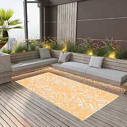 vidaXL Tapis d'extérieur Orange et blanc 80x150 cm PP