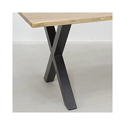 Aubry Gaspard Table rectangulaire en acacia L 180 Ep.25mm.