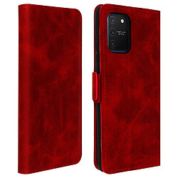 Avizar Housse Samsung Galaxy S10 Lite Étui Folio Porte-carte Fonction Support Rouge