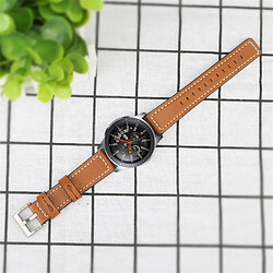 Bracelet en cuir véritable réglable, marron pour votre Huawei Watch GT 2e/Watch GT 2 46mm/Watch GT 42mm/46mm