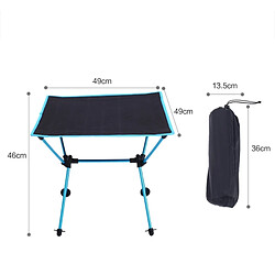 Acheter Wewoo Chaises de plage Table pliage légère portable camping en plein air barbecue aluminium pour pique-nique d'aviation tissu Oxford