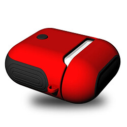 Wewoo Coque Protection Caoutchouc givré Paint + PC Bluetooth Ecouteurs Etui Sac de rangement anti-perte pour AirPods (Rouge)