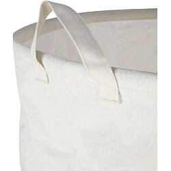 Premier Housewares Panier à Linge en Tissu TC (60% Polyester, 40% Coton), Blanc/Noir