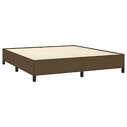 Avis vidaXL Cadre de lit sans matelas marron foncé 160x200 cm tissu