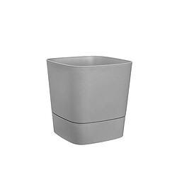 Avis Pot de fleurs carré extérieur/intérieur 30 x 30 cm Elho Aqua Care Greensense gris ciment