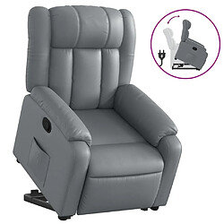 vidaXL Fauteuil inclinable Gris Similicuir