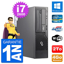 PC Fujitsu Esprimo E500 DT Intel i7-2600 RAM 4Go Disque Dur 2To Windows 10 Wifi - Occasion