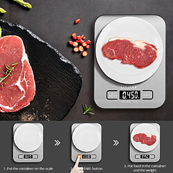 Avis Universal Balances de cuisine numériques Balance électronique Pesage de haute précision Bijoux Affichage LED Outils de mesure Équipements ménagers | Balances de cuisine(Argent)