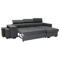 But Canapé d'angle convertible NORWAY tissu NEVE anthracite pas cher