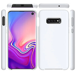 Coque en silicone liquide mou blanc pour votre Samsung Galaxy S10e