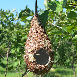 Nid d'oiseau en paille tissée à main Bird House