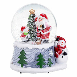 BigBuy Christmas Boule de Noël Multicouleur Verre Polyrésine Père Noël 13 x 10,5 x 14,5 cm