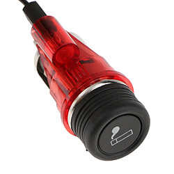 Avis allume-cigare de voiture prise d'alimentation 12v avec lumière dia 2.8mm rouge