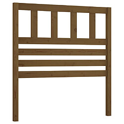 vidaXL Tête de lit Marron miel 81x4x100 cm Bois massif de pin