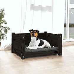 Avis Maison Chic Niche Lit pour chien | Panier couchage pour chien Noir 55,5x45,5x28 cm Bois massif de pin -GKD37389