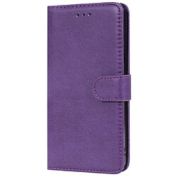 Wewoo Housse Coque Pour Galaxy A60 Étui de protection à rabat horizontal de couleur unie avec support et fentes cartes et portefeuille et cadre photo et lanière violet