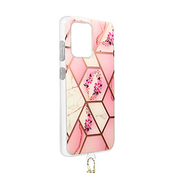 Avizar Coque Samsung Galaxy S20 Ultra Motif géométrique avec Cordon Amovible rose