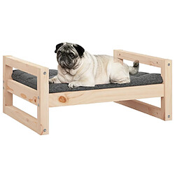 Avis vidaXL Lit pour chien 65,5x50,5x28 cm Bois de pin solide