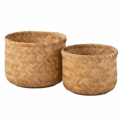 Paris Prix Lot de 2 Paniers en Bambou Triba 39cm Naturel