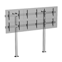 Kimex Support sur pieds pour 6 écrans TV 50''-55'' - Hauteur 240 cm - A visser