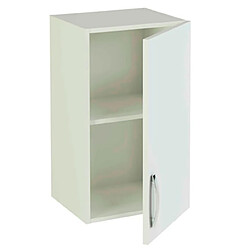 Pegane Meuble haut de cuisine 1 porte coloris blanc - Hauteur 70 x Longueur 40 x profondeur 33 cm