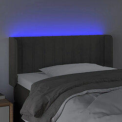 Avis vidaXL Tête de lit à LED Gris foncé 83x16x78/88 cm Velours