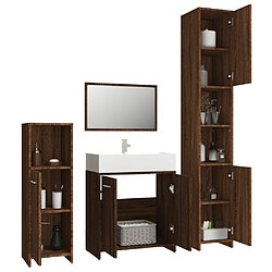 Avis vidaXL Ensemble de meubles de salle de bain 4 pcs Chêne marron